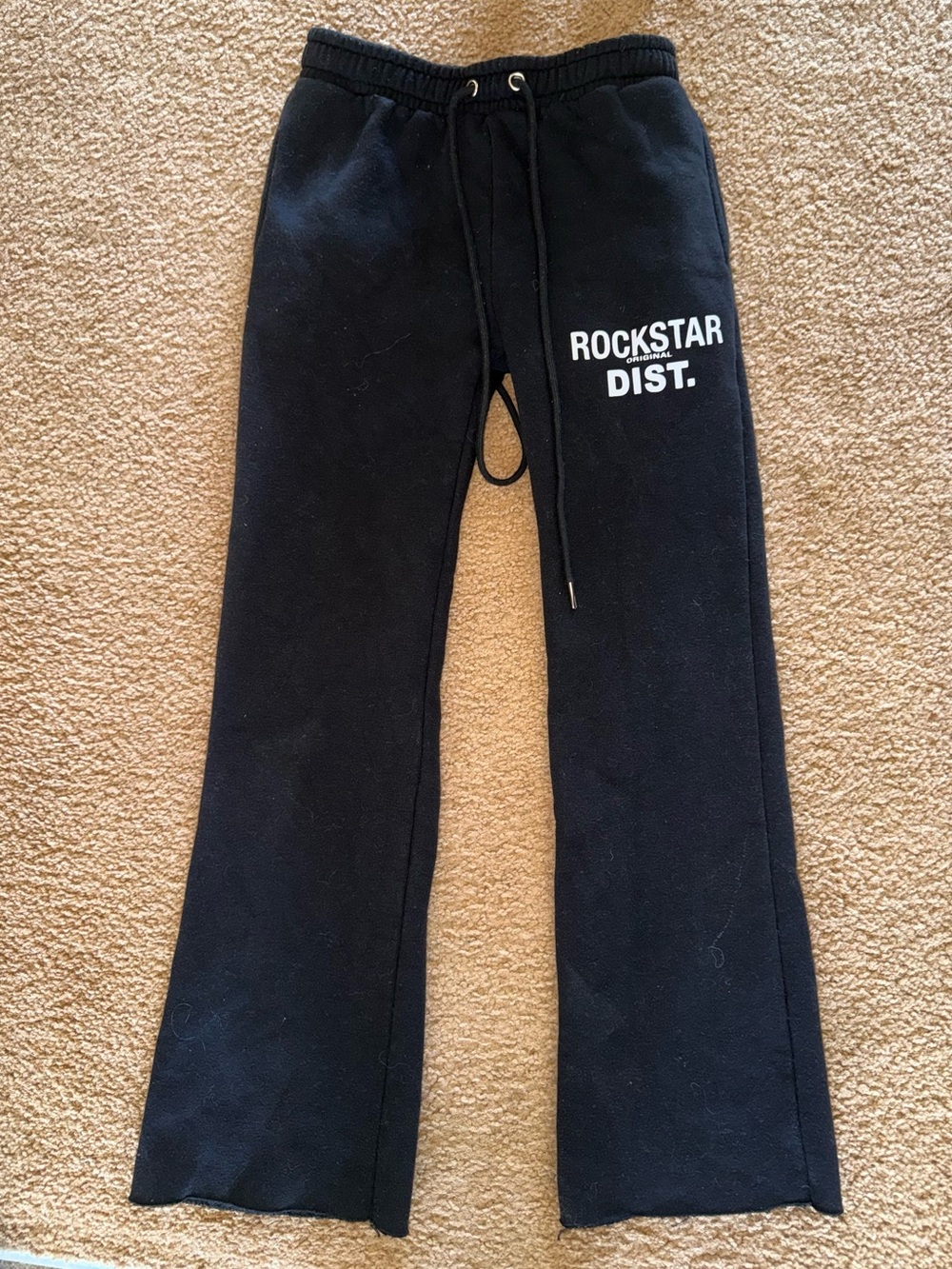 Rockstar Dist. Black Kids Fleece Joggers with Drawstring
